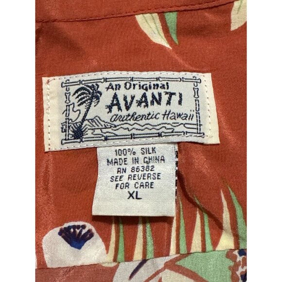 Avanti Original Silk Hawaiian‎ Shirt Size XL Floral Tropical Beach Travel Preppy - Picture 3 of 12